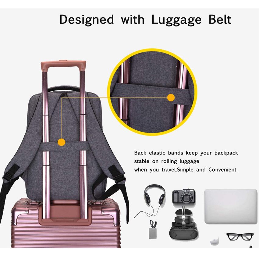 Laptop-Rucksack, schlanker Business-Computer-Rucksack mit USB-Ladeanschluss für Männer und Frauen, College-Computer-Rucksäcke, Reiserucksack