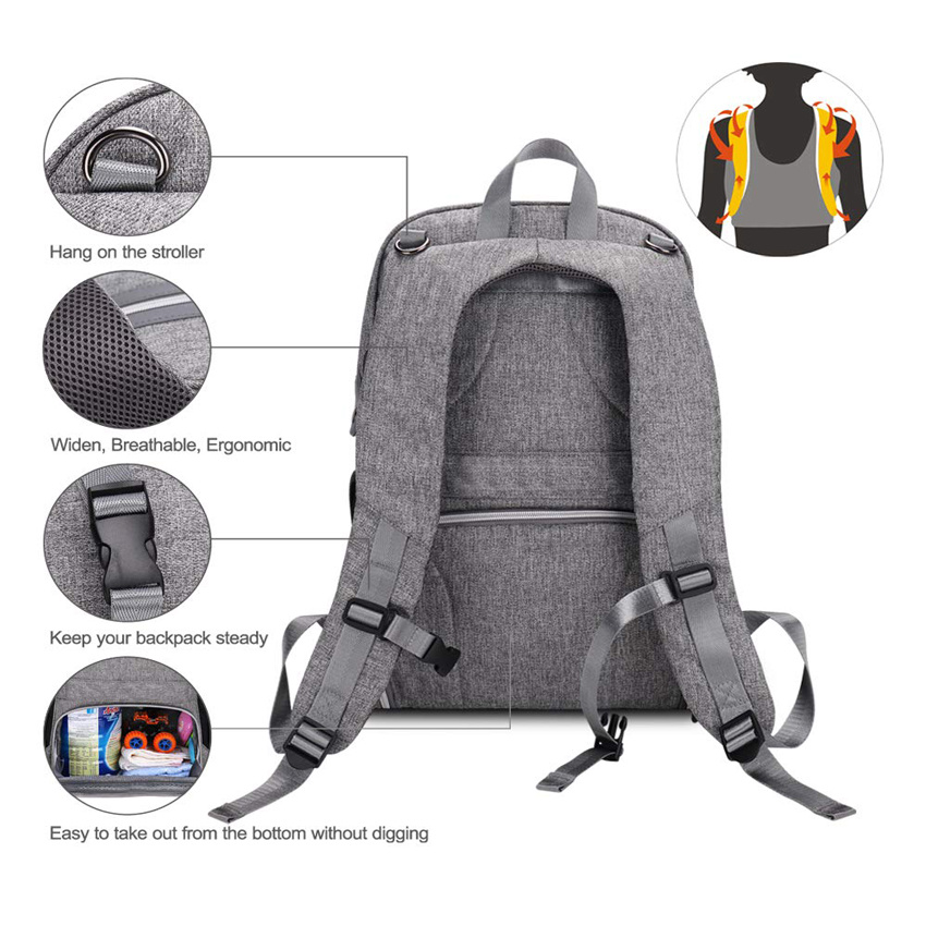 Baby-Schlafwindeltaschen Wasserdichte multifunktionale Baby-Taschen-Rucksack-Mama-Reisetasche