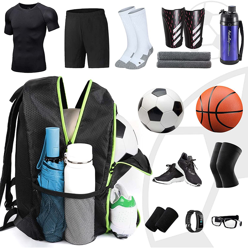 Leichte Fußballtasche mit Ballhalter für junge Mädchen, wasserabweisende Sportgerätetaschen, passend für Basketball, Volleyball, Fußball, Zubehör, Balltasche RJ196116