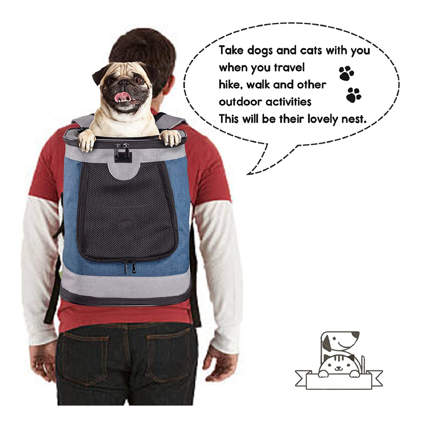 Faltbarer Haustier-Rucksack für kleine Hunde-Welpen-Tasche für Reisen, Wandern, Spazierengehen