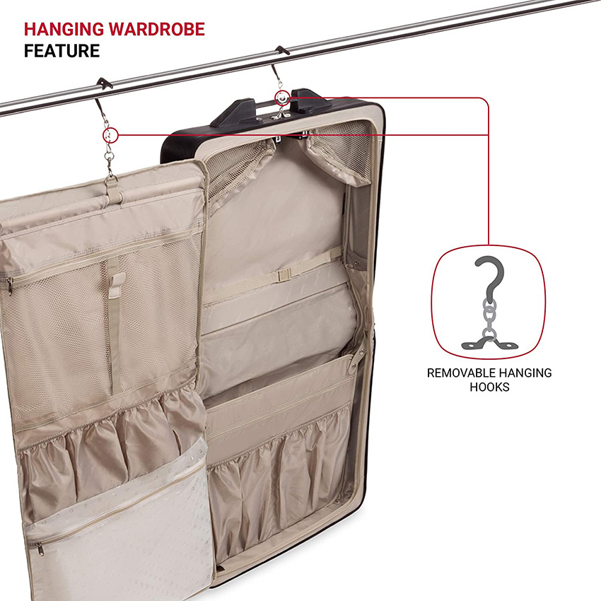 Premium Rolling Bonus Hanging Feature, Herren und Damen, Handgepäck-Kleidersack