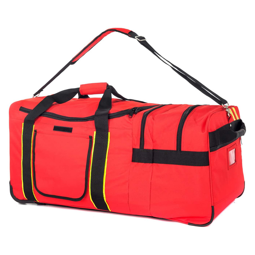 Rolling Fire Fighter Travel Bag Übergroße Feuerwehrmann-Ausrüstungstasche mit Rädern Rescue Roller Bag