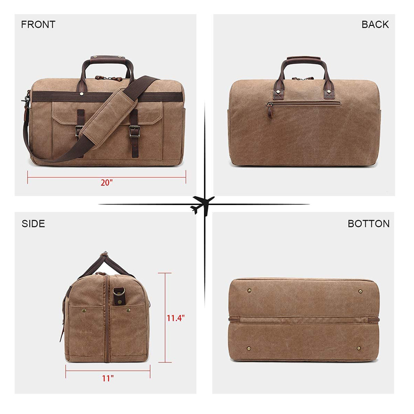 Herren Duffle Bag Super langlebige verschleißfeste Segeltuch-Gepäcktaschen Retro-Reisetasche