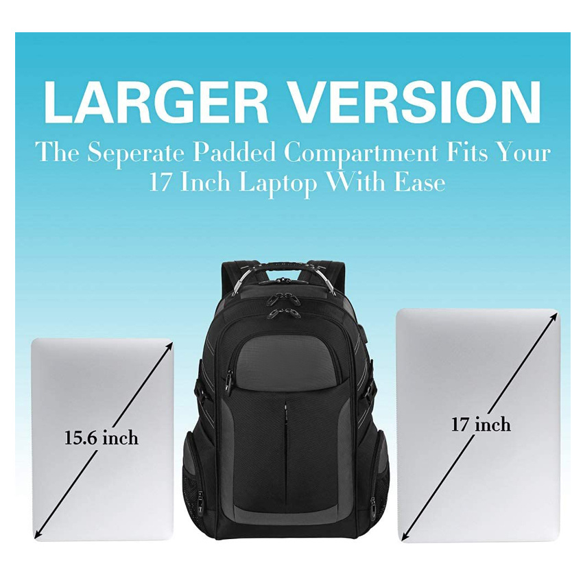 Extra große Business-Computertasche, strapazierfähiger Laptop-Rucksack für Reisen, College, Schule