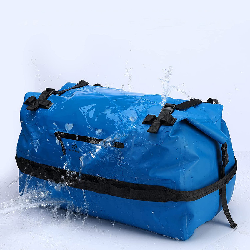 Großer wasserdichter Duffel Rolltop Dry Rucksack für Kajakfahren, Rafting, Bootfahren, Schwimmen, Camping, Reisen, Fitnessstudio, Strandtasche