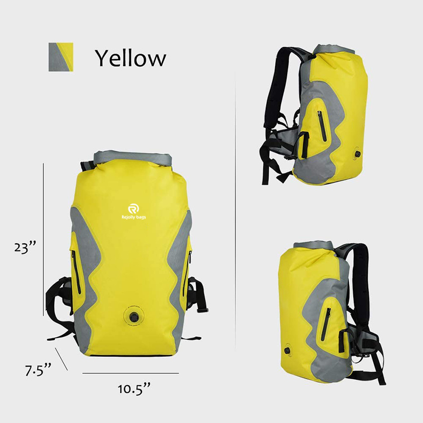 Wasserdichter Dry Bag Rucksack 30L Leichter schwimmender TPU-Trockensack für Kajakfahren, Angeln, Camping, Bootfahren, Wandern, Männer, Frauen mit gepolsterten Riemen, Atemsystem