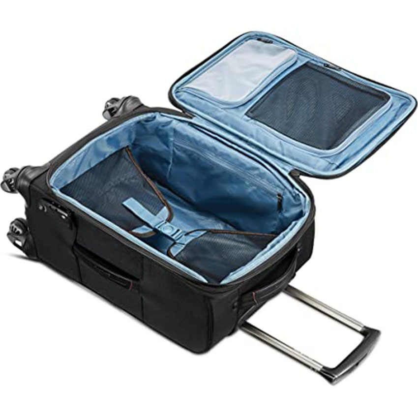 Travel Softside, erweiterbares Gepäck mit Spinner-Rädern, Schwarz, 21-Zoll-Rolltasche