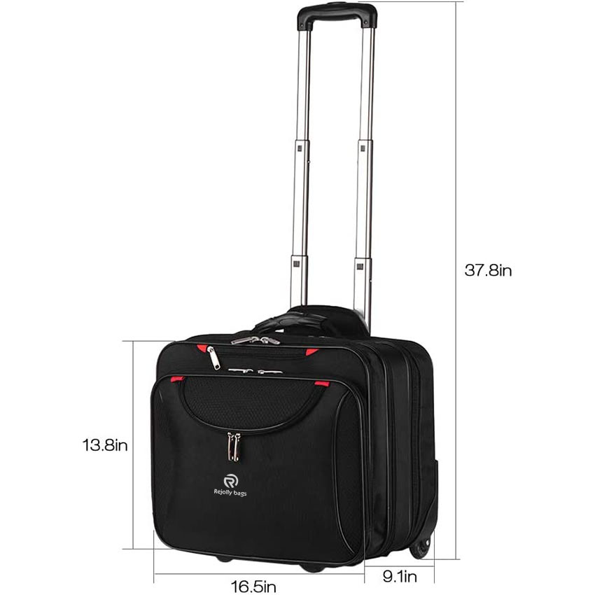 Air Traveller Rollende Aktentasche mit Rädern Spinner Mobiles Büro Handgepäck für 14,1 Zoll 15,6 Zoll Business Roller Bag