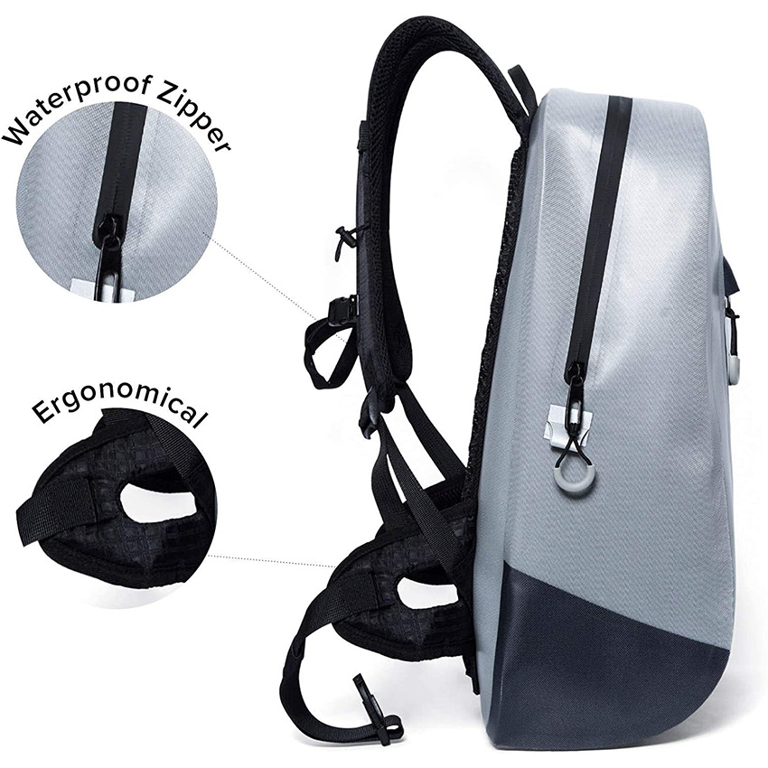 TPU-beschichtetes, strapazierfähiges Nylon, große Kapazität, leichte, verstellbare Träger, Unisex-Tasche für Pendler, Radfahren, Walking Dry Bag