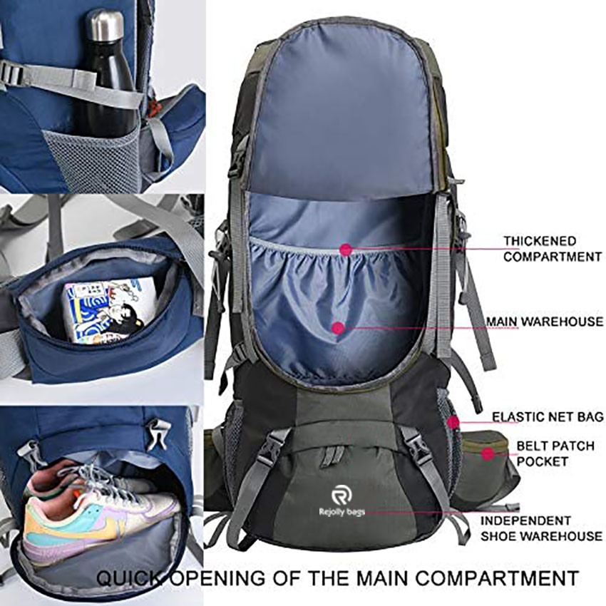 Outdoor Sport Travel Daypack Leichter Wanderrucksack mit Regenschutz zum Klettern Camping Touring