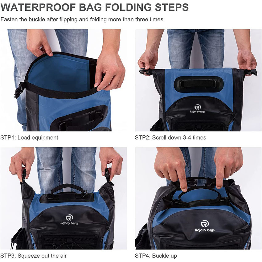 30L wasserdichter trockener Rucksack für Kajakfahren, Bootfahren, Schwimmen, Schwimmen, Schwimmen, Angeln, Wandern, Camping, Reisen, Strandtasche