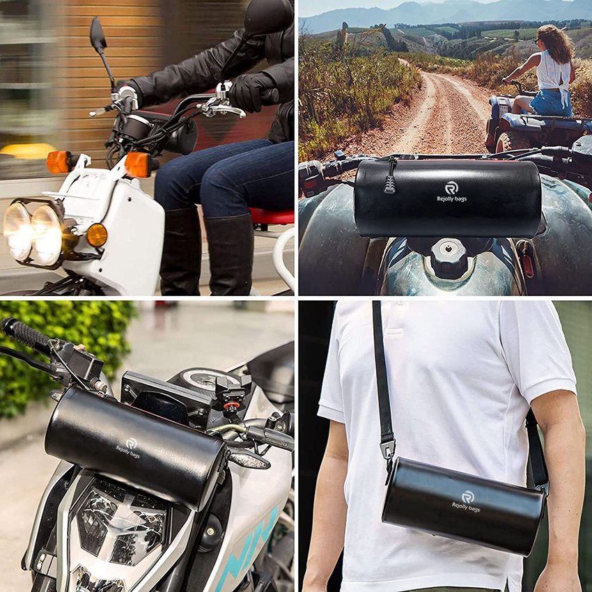 Universal Motorrad Lenkertasche wasserdicht mit Schultergurt Satteltasche Motorrad Barrel Roll Werkzeugtasche