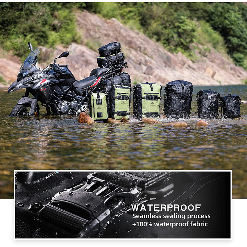 Wasserdichter Motorrad-Rücksitz-Rucksack Multifunktionale trockene Gepäckträger-Kofferraumtasche RJ228351