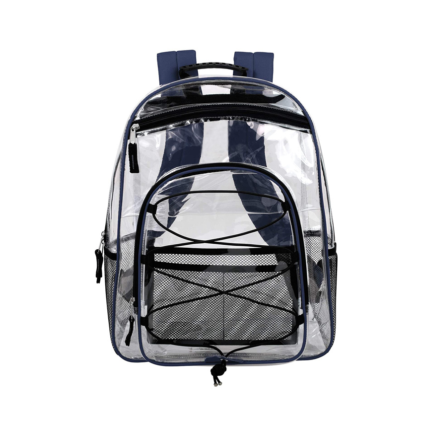 Klarer Rucksack Strapazierfähige transparente Tasche Bester Tagesrucksack Wasserdichter Rucksack PVC-Rucksack