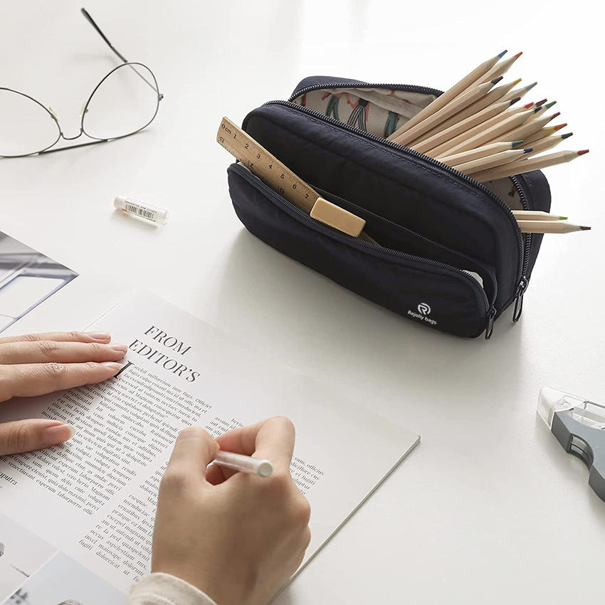 Leichte und geräumige Stiftetasche, Organizer für Büro, Schule, Schule, Teenager, Student, Stiftetasche RJ21660