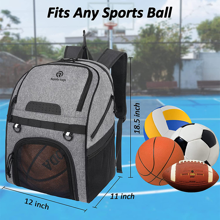 Basketballtasche für Jugendliche, Jungen, Mädchen, große Kapazität, Sport, Fitnessstudio, Basketball, Büchertasche mit Schuhfach, passend für Fußball- und Volleyball-Fußballausrüstung, Balltasche RJ196107