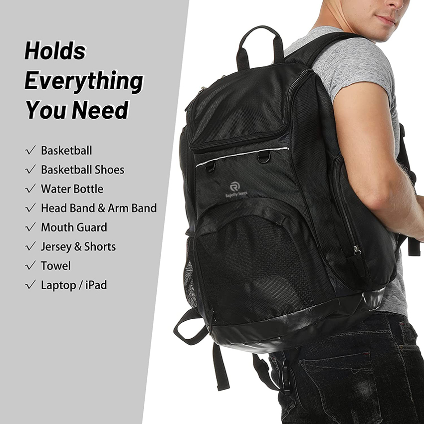 Basketball-Rucksack Große Sporttasche für Männer und Frauen mit Laptopfach, Fußball, Volleyball, Schwimmen, Fitnessstudio, Reiseballtasche RJ196108