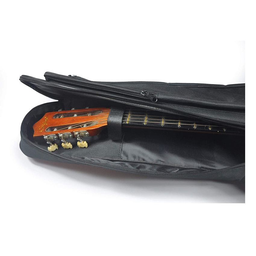 Gepolsterte 41-Zoll-Akustikgitarren-Gigbag mit 6 Taschen, Pick-Sampler und Gitarrengurt