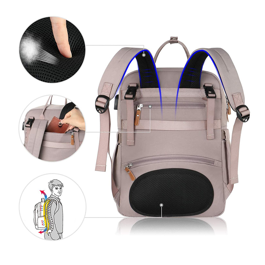 Baby Wickeltasche Rucksack Windel Baby Taschen Wasserdichte Tasche mit großer Kapazität und USB-Ladeanschluss