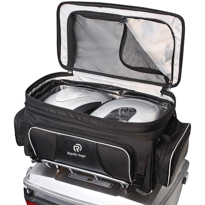 Route 1 Traveller Tour Trunk Bag für Black Harley Davidson Ultra, Indian Roadmaster, Honda Gold Wing Motorradtaschen