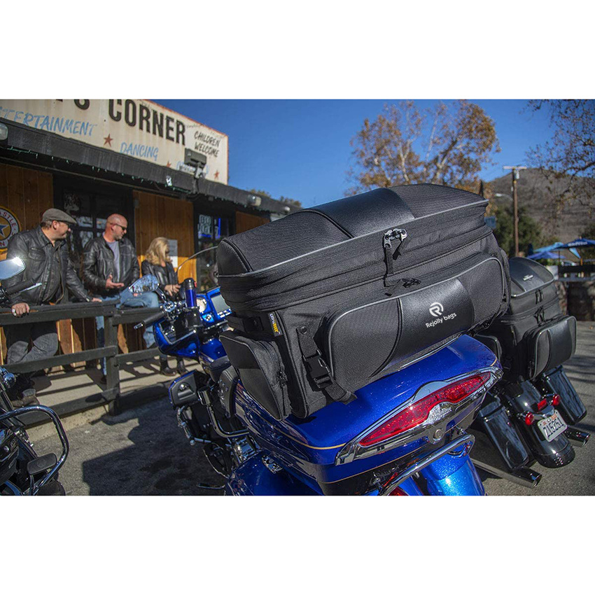 Route 1 Traveller Tour Trunk Bag für Black Harley Davidson Ultra, Indian Roadmaster, Honda Gold Wing Motorradtaschen