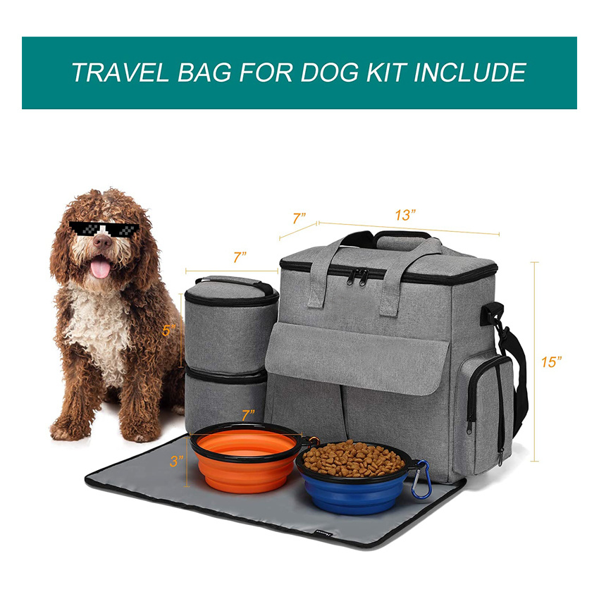 Multifunktionstaschen Einkaufstasche Haustier-Reisetasche Wochenend-Hundereise-Set für Hund und Katze