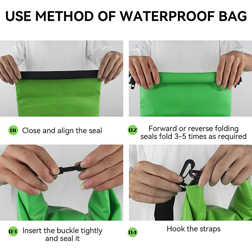 Wasserdichte Tasche 5L Ultralight Dry Bags Kajak Rolltop Kompressionssack Hält Ausrüstung Marine Rucksack für Rafting Bootfahren Schwimmen Camping