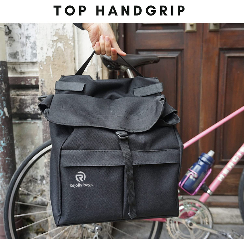 Top Load Double Pannier Water Resistant Cycling Side Bags Large, Tragegriff, Reflexpunkte Fahrradtasche