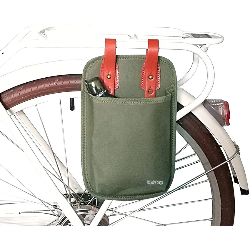 Canvas Leder Fahrrad U-Lock Tote Fahrradschloss Holster Tasche