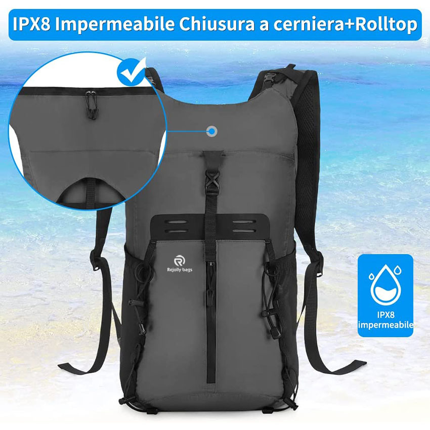 20 L Dry Bag Wasserdichter Reißverschluss Großer Drysack mit Rollverschluss für schwimmendes Bootfahren Kanufahren Camping Rafting Paddleboarding Schwimmen Angeln Marine River Bag