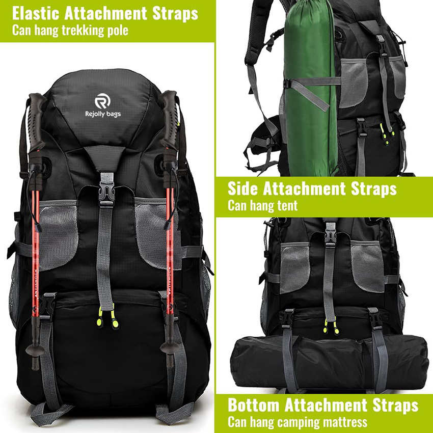 Bergsteigertasche mit großer Kapazität, wasserdicht, leicht, Wander-Tagesrucksack, Outdoor-Sport, Reiserucksack mit verstellbaren Trägern für Reise-Wandertasche