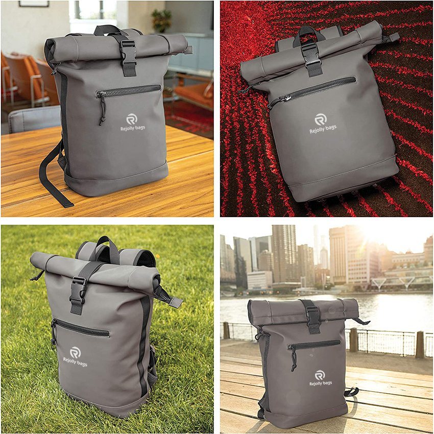 Wasserdichter, trendiger Rolltop-Rucksack mit Laptoptasche zum Schwimmen, Bootfahren, Jagdtasche