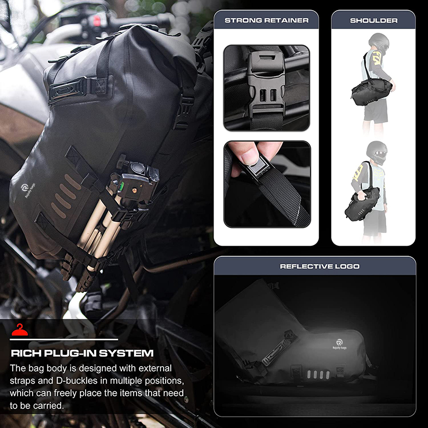 Langlebige wasserdichte Motorrad-Seitensatteltaschen Dry Fahrradtasche RJ228349