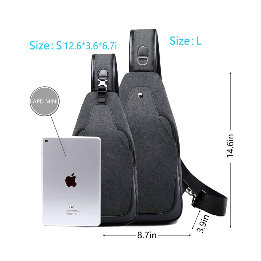 Mehrere Aufbewahrungszwecke Brusttaschen Bequemer Moderucksack Leichter Crossbody-Rucksack