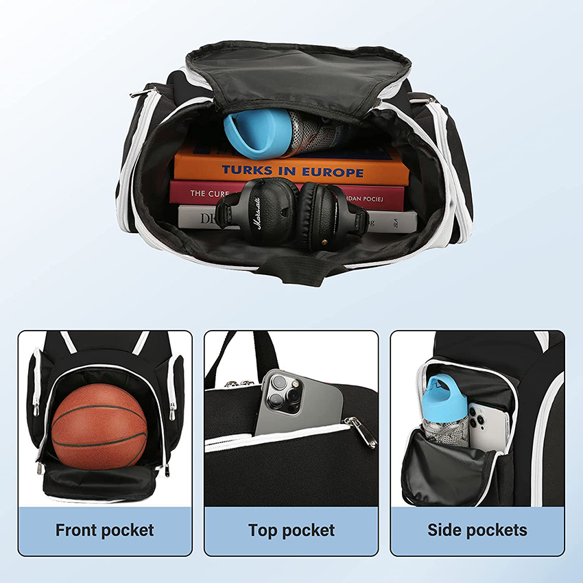 Basketballtasche Große Sporttasche für Männer Frauen mit Laptopfach, Fußball, Volleyball, Schwimmen, Fitnessstudio, Reiseballtasche RJ196112