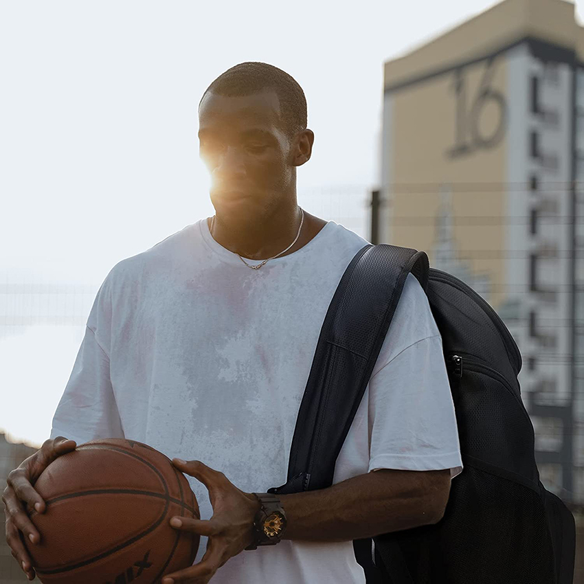 Basketball-Rucksack Große Sporttasche für Männer und Frauen mit Laptopfach, Fußball, Volleyball, Schwimmen, Fitnessstudio, Reiseballtasche RJ196108