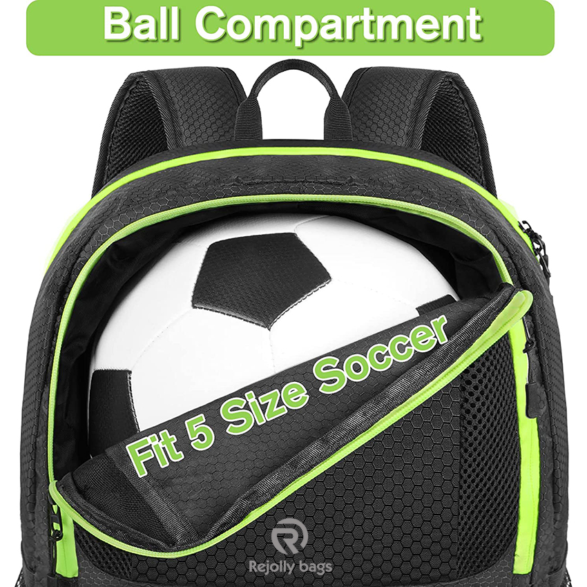 Leichte Fußballtasche mit Ballhalter für junge Mädchen, wasserabweisende Sportgerätetaschen, passend für Basketball, Volleyball, Fußball, Zubehör, Balltasche RJ196116