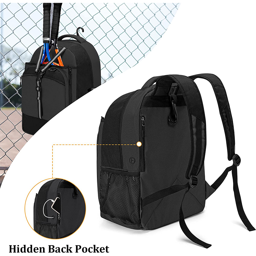 Tennisrucksack für Damen/Herren, Tennistasche mit separatem belüftetem Schuhfach, Multifunktionale Sportballtasche RJ196135