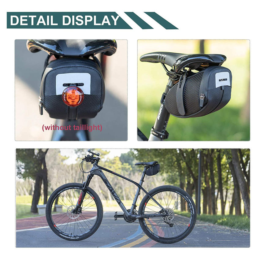 Fahrrad-Satteltasche Fahrrad-Aufbewahrungstasche unter dem Sitz Strap-on Cycling Wedge Pack für Mountain Road Bikes