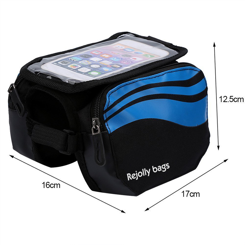 Bike Front 2-Seiten Front Pannier Lenkertasche Handy PVC Transparent für Mountainbike Wasserdichte Tasche