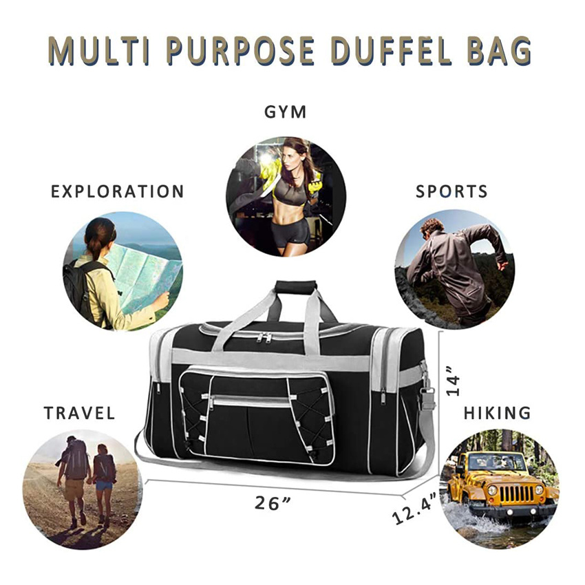 Travel Duffel Bag Faltbare Weekender-Übernachtungstasche Leichte große Sporttasche