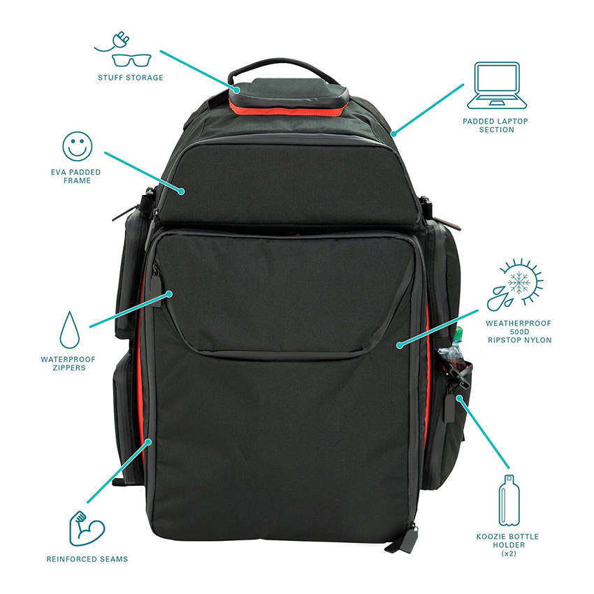 Ultimate Game Backpack Erweiterbarer multifunktionaler Rucksack Handgepäck-konforme Reisetasche