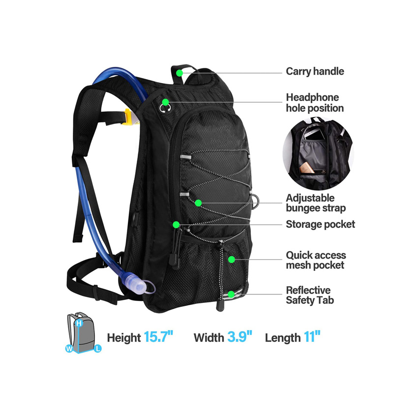 Trinkrucksack Reisesport Wasserrucksack zum Laufen Wandern Trinkrucksack