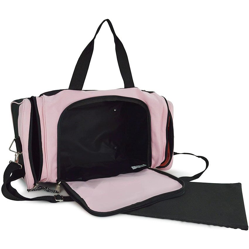 Hot Sale Sports Duffle Bag Gym Bag Travel Duffel mit verstellbarem Riemen in Pink