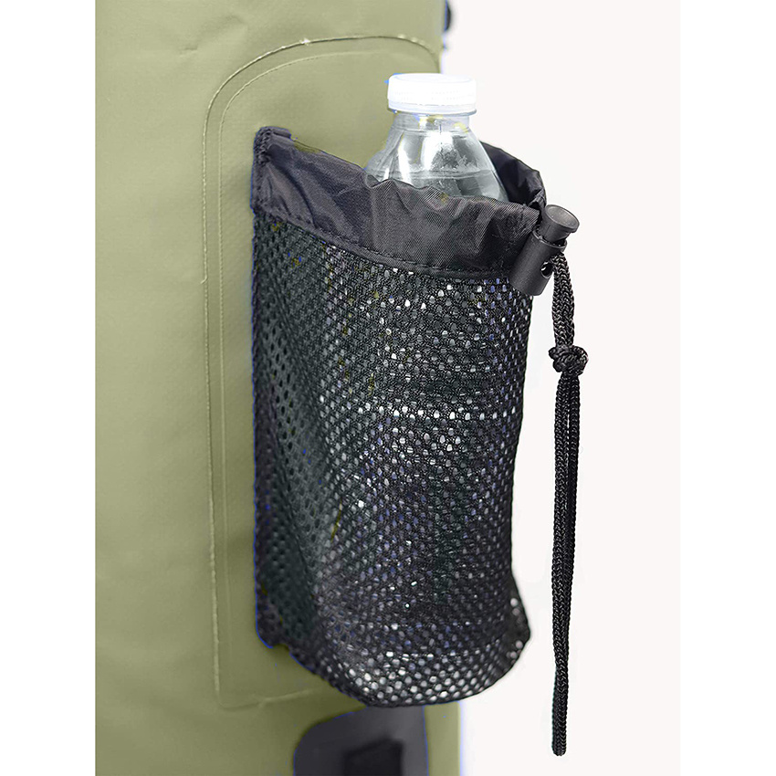 Wasserdichte Dry Bag mit leicht zugänglicher Fronttasche mit Reißverschluss, Seitentasche, gepolsterten Schultergurten und Haltegriff für alle Wassersport-Dry Bag