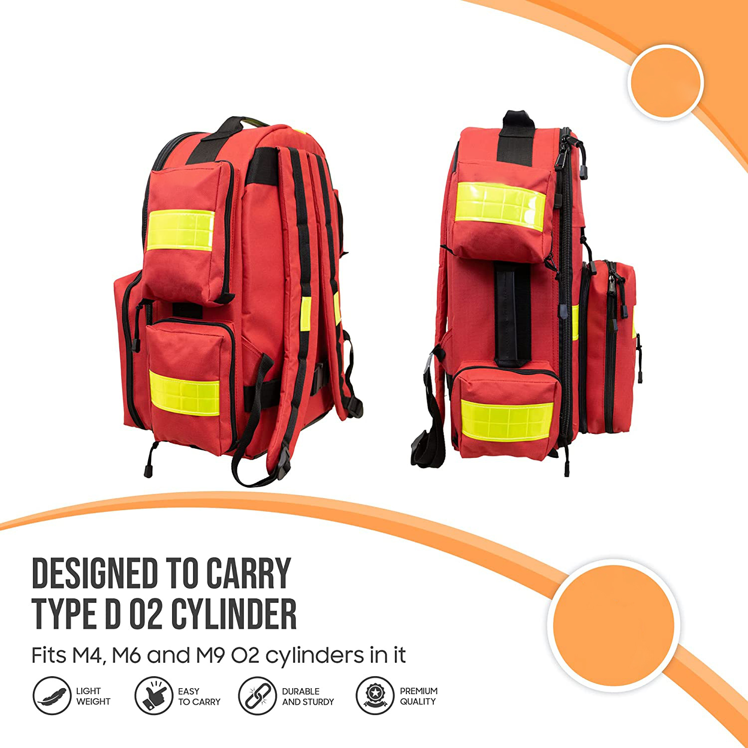 Trauma Emergency Medical Supplies Taktische Rucksacktasche zum Halten des O2-Tanks