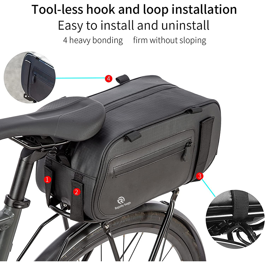 Gepäckträgertasche Sattel 26L Multifuction Hinterrad Gepäckträgertaschen mit Reflexstreifen Wasserdichtes Reisezubehör Erweiterbares Gepäck Fahrradkofferraumtasche