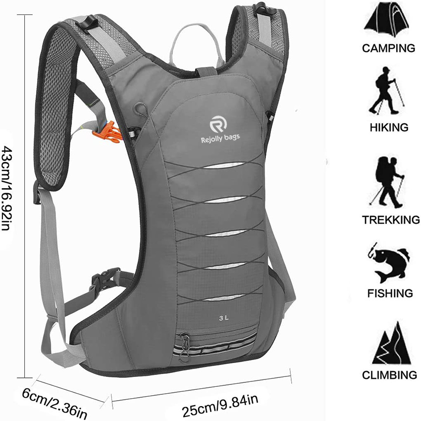 Fahrrad-Trinkwassertasche Reiten Daypack Fahrradrucksack Atmungsaktiv Leicht für Outdoor-Sportarten Reisen Bergsteigen Trinktasche