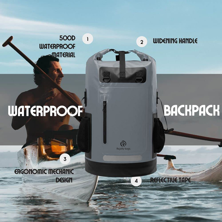 Wasserdichter Trockensack-Rucksack für Outdoor-Wassersport Kajakfahren Camping Fliegenfischen & Bootfahren Lebenslanger Kajak-Aufbewahrungs-Trockensack