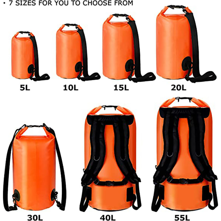 Robuster, wasserdichter, trockener Rucksack für Bootfahren, Kajakfahren, Angeln, Rafting, Schwimmen, Schwimm- und Campingtasche